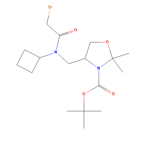 tert-butyl 4-[[(2-bromoacetyl)-cyclobutylamino]methyl]-2,2-dimethyl-1,3-oxazolidine-3-carboxylate (CAS: 1284248-83-4) - Related Chemical Product