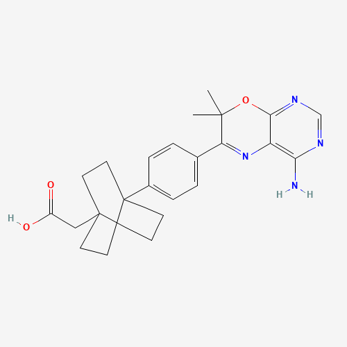 2-[4-[4-(4-amino-7,7-dimethylpyrimido[4,5-b][1,4]oxazin-6-yl)phenyl]-1-bicyclo[2.2.2]octanyl]acetic acid (CAS: 942999-61-3) - Related Chemical Product