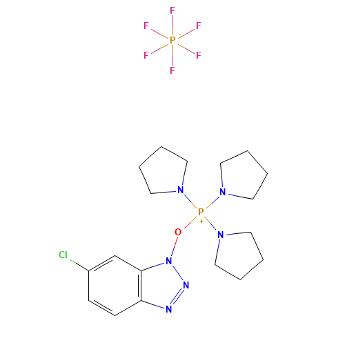 (6-chlorobenzotriazol-1-yl)oxy-tripyrrolidin-1-ylphosphanium;hexafluorophosphate (CAS: 893413-42-8) - Related Chemical Product