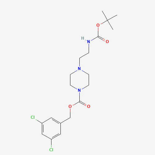 (3,5-dichlorophenyl)methyl 4-[2-[(2-methylpropan-2-yl)oxycarbonylamino]ethyl]piperazine-1-carboxylate (CAS: 1613513-34-0) - Related Chemical Product
