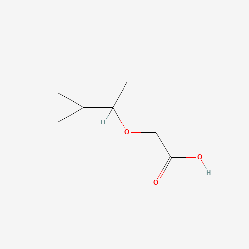 2-(1-cyclopropylethoxy)acetic acid (CAS: 189956-03-4) - Chemical Structure and Molecular Formula 