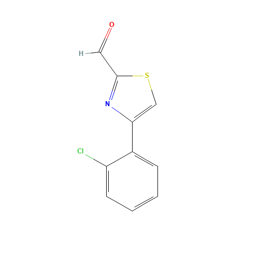 4-(2-chlorophenyl)-1,3-thiazole-2-carbaldehyde (CAS: 383142-61-8) - Chemical Structure and Molecular Formula 