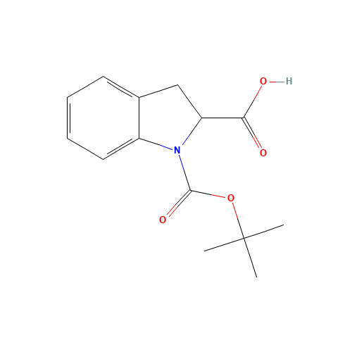 1-[(2-methylpropan-2-yl)oxycarbonyl]-2,3-dihydroindole-2-carboxylic acid (CAS: 137088-51-8) - Related Chemical Product