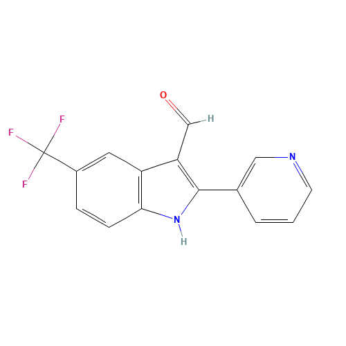 2-pyridin-3-yl-5-(trifluoromethyl)-1H-indole-3-carbaldehyde (CAS: 591243-37-7) - Related Chemical Product