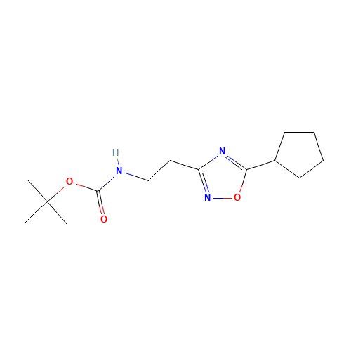 tert-butyl N-[2-(5-cyclopentyl-1,2,4-oxadiazol-3-yl)ethyl]carbamate (CAS: 1244058-77-2) - Related Chemical Product