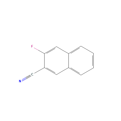3-fluoronaphthalene-2-carbonitrile (CAS: 21597-57-9) - Chemical Structure and Molecular Formula 