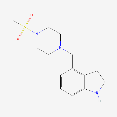 4-[(4-methylsulfonylpiperazin-1-yl)methyl]-2,3-dihydro-1H-indole (CAS: 1383974-39-7) - Related Chemical Product
