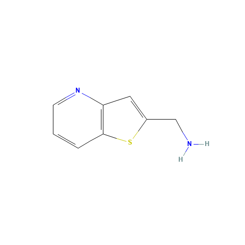 thieno[3,2-b]pyridin-2-ylmethanamine (CAS: 1313725-98-2) - Chemical Structure and Molecular Formula 