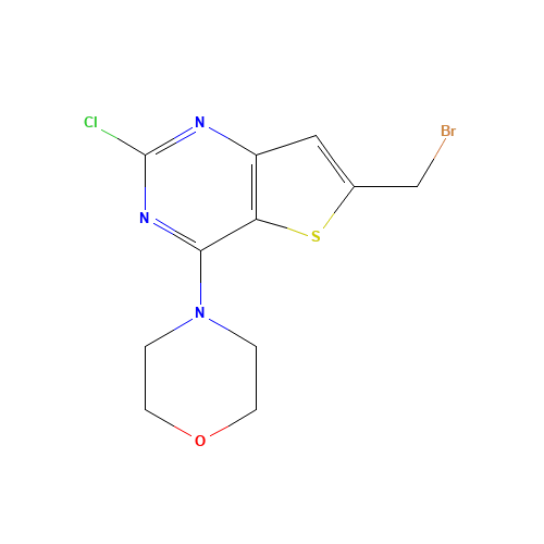 4-[6-(bromomethyl)-2-chlorothieno[3,2-d]pyrimidin-4-yl]morpholine (CAS: 885698-98-6) - Related Chemical Product