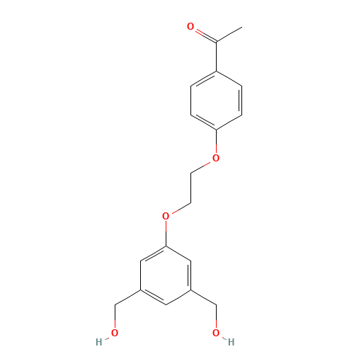 1-[4-[2-[3,5-bis(hydroxymethyl)phenoxy]ethoxy]phenyl]ethanone (CAS: 1239587-62-2) - Related Chemical Product