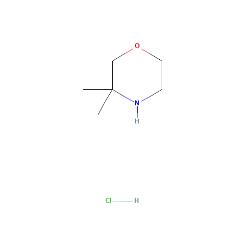 3,3-dimethylmorpholine;hydrochloride (CAS: 59229-64-0) - Chemical Structure and Molecular Formula 
