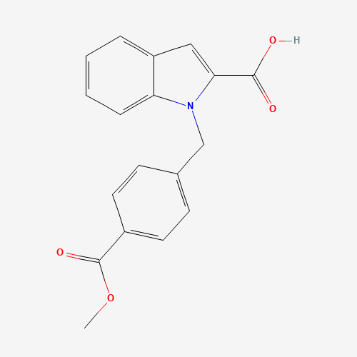 1-[(4-methoxycarbonylphenyl)methyl]indole-2-carboxylic acid (CAS: 1042354-70-0) - Related Chemical Product