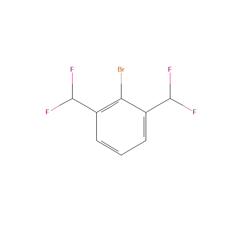 2-bromo-1,3-bis(difluoromethyl)benzene (CAS: 79839-50-2) - Chemical Structure and Molecular Formula 