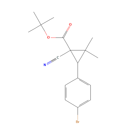 tert-butyl 3-(4-bromophenyl)-1-cyano-2,2-dimethylcyclopropane-1-carboxylate (CAS: 1386999-32-1) - Related Chemical Product