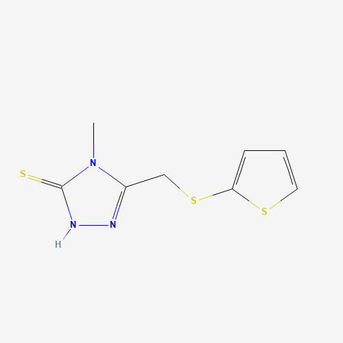 4-methyl-3-(thiophen-2-ylsulfanylmethyl)-1H-1,2,4-triazole-5-thione (CAS: 448947-84-0) - Related Chemical Product