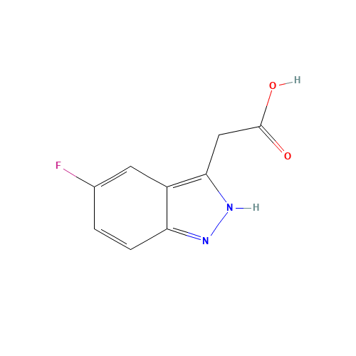 2-(5-fluoro-2H-indazol-3-yl)acetic acid (CAS: 885271-22-7) - Chemical Structure and Molecular Formula 