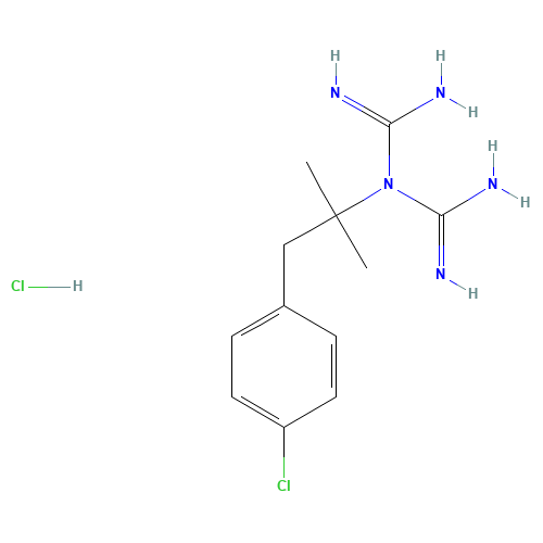 1-carbamimidoyl-1-[1-(4-chlorophenyl)-2-methylpropan-2-yl]guanidine;hydrochloride (CAS: 51169-81-4) - Related Chemical Product