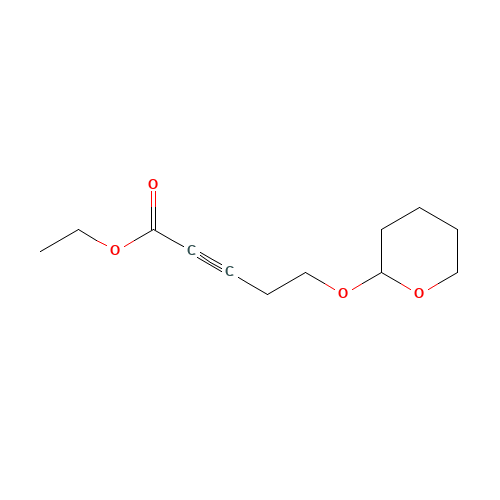 ethyl 5-(oxan-2-yloxy)pent-2-ynoate (CAS: 221021-45-0) - Chemical Structure and Molecular Formula 