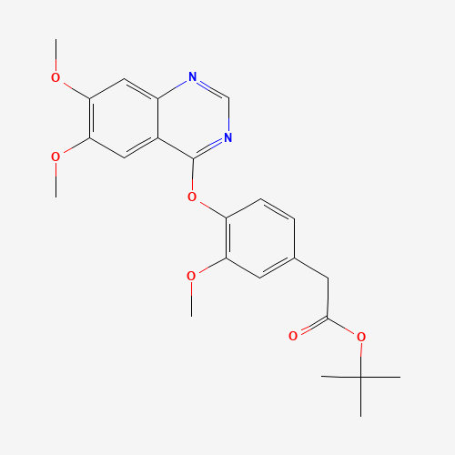 tert-butyl 2-[4-(6,7-dimethoxyquinazolin-4-yl)oxy-3-methoxyphenyl]acetate (CAS: 1374784-94-7) - Related Chemical Product