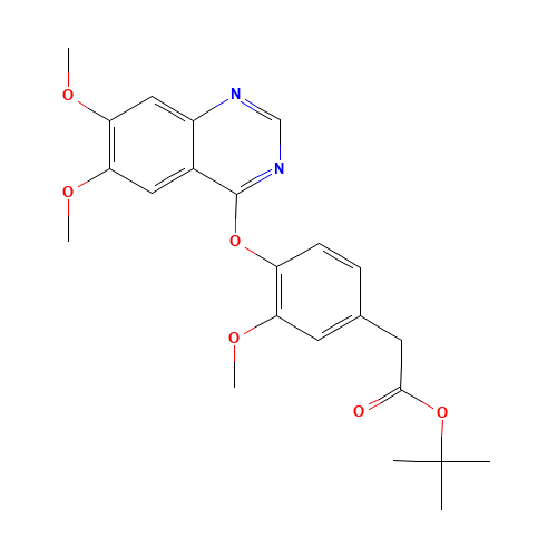 tert-butyl 2-[4-(6,7-dimethoxyquinazolin-4-yl)oxy-3-methoxyphenyl]acetate (CAS: 1374784-94-7) - Related Chemical Product