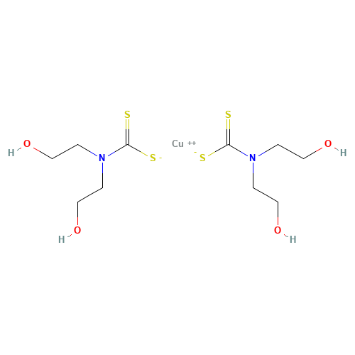 copper;N,N-bis(2-hydroxyethyl)carbamodithioate (CAS: 52611-57-1) - Related Chemical Product