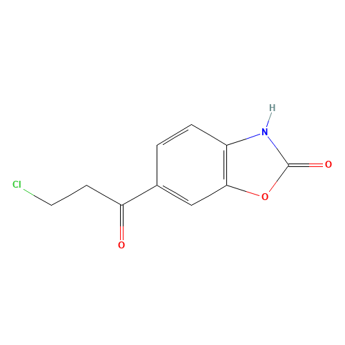 6-(3-chloropropanoyl)-3H-1,3-benzoxazol-2-one (CAS: 132383-36-9) - Chemical Structure and Molecular Formula 