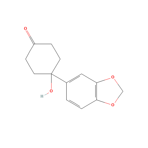 4-(1,3-benzodioxol-5-yl)-4-hydroxycyclohexan-1-one (CAS: 150019-57-1) - Related Chemical Product