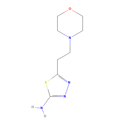 5-(2-morpholin-4-ylethyl)-1,3,4-thiadiazol-2-amine (CAS: 14068-83-8) - Related Chemical Product