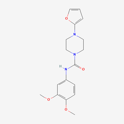 N-(3,4-dimethoxyphenyl)-4-(furan-2-yl)piperazine-1-carboxamide (CAS: 71649-25-7) - Related Chemical Product