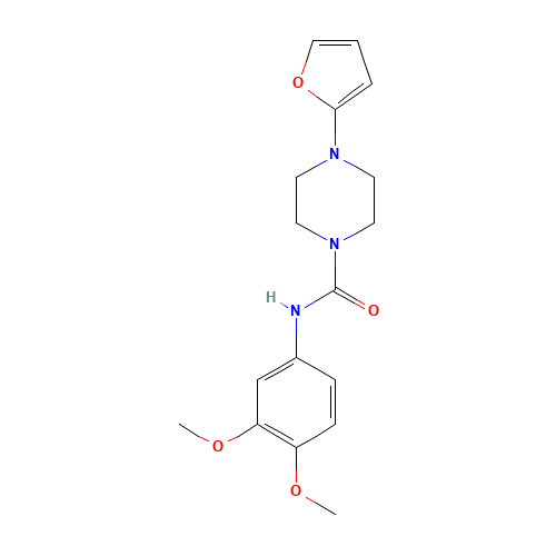 N-(3,4-dimethoxyphenyl)-4-(furan-2-yl)piperazine-1-carboxamide (CAS: 71649-25-7) - Related Chemical Product