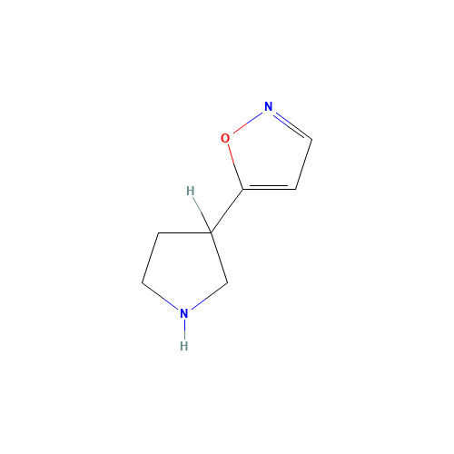 5-pyrrolidin-3-yl-1,2-oxazole (CAS: 1225218-93-8) - Chemical Structure and Molecular Formula 