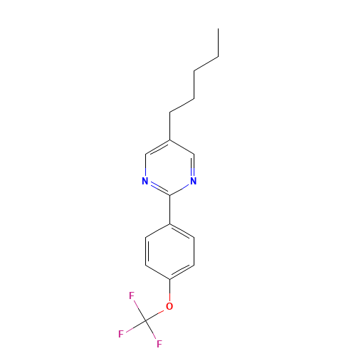 5-pentyl-2-[4-(trifluoromethoxy)phenyl]pyrimidine (CAS: 135734-63-3) - Chemical Structure and Molecular Formula 