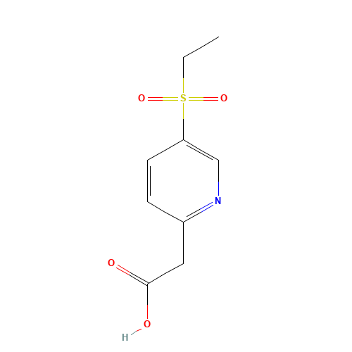 2-(5-ethylsulfonylpyridin-2-yl)acetic acid (CAS: 1426805-78-8) - Related Chemical Product