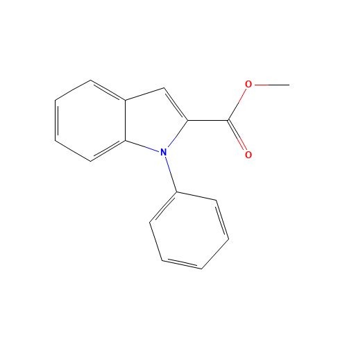 methyl 1-phenylindole-2-carboxylate (CAS: 78945-61-6) - Chemical Structure and Molecular Formula 