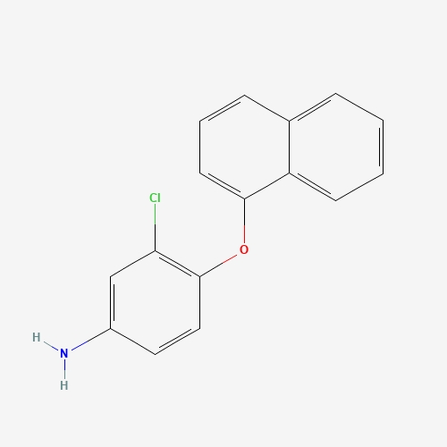 3-chloro-4-naphthalen-1-yloxyaniline (CAS: 71541-68-9) - Chemical Structure and Molecular Formula 