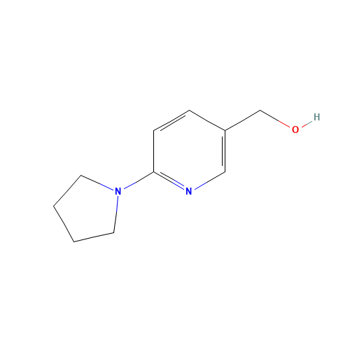 (6-pyrrolidin-1-ylpyridin-3-yl)methanol (CAS: 690632-01-0) - Chemical Structure and Molecular Formula 