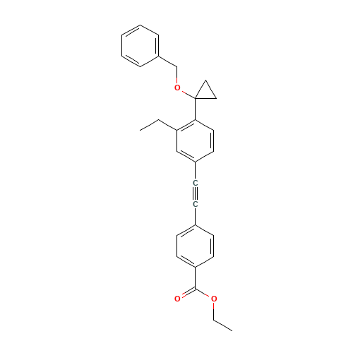 ethyl 4-[2-[3-ethyl-4-(1-phenylmethoxycyclopropyl)phenyl]ethynyl]benzoate (CAS: 345965-23-3) - Related Chemical Product