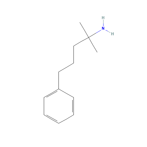 2-methyl-5-phenylpentan-2-amine (CAS: 58518-92-6) - Chemical Structure and Molecular Formula 