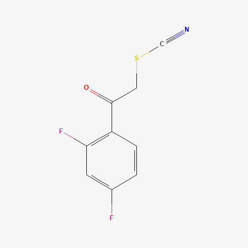 [2-(2,4-difluorophenyl)-2-oxoethyl] thiocyanate (CAS: 887625-49-2) - Chemical Structure and Molecular Formula 