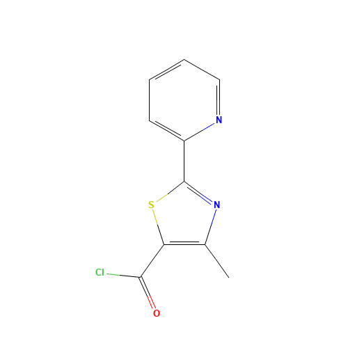 4-methyl-2-pyridin-2-yl-1,3-thiazole-5-carbonyl chloride (CAS: 684211-61-8) - Chemical Structure and Molecular Formula 