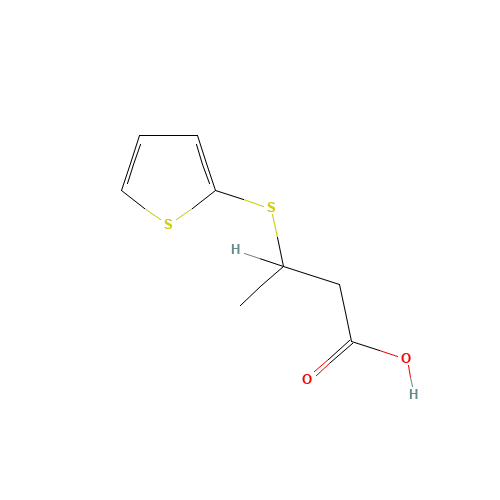 3-thiophen-2-ylsulfanylbutanoic acid (CAS: 120279-20-1) - Related Chemical Product