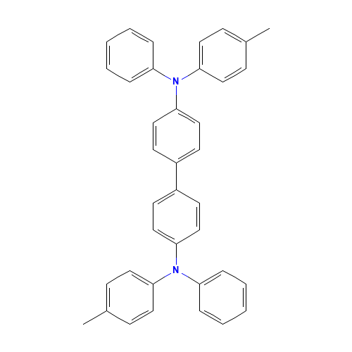 4-methyl-N-[4-[4-(N-(4-methylphenyl)anilino)phenyl]phenyl]-N-phenylaniline (CAS: 20441-06-9) - Chemical Structure and Molecular Formula 