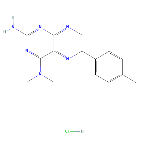 4-N,4-N-dimethyl-6-(4-methylphenyl)pteridine-2,4-diamine;hydrochloride (CAS: 278799-96-5) - Related Chemical Product