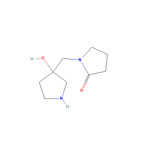 1-[(3-hydroxypyrrolidin-3-yl)methyl]pyrrolidin-2-one (CAS: 1263358-54-8) - Related Chemical Product