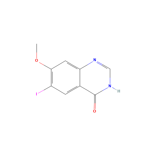 6-iodo-7-methoxy-1H-quinazolin-4-one (CAS: 206190-25-2) - Chemical Structure and Molecular Formula 