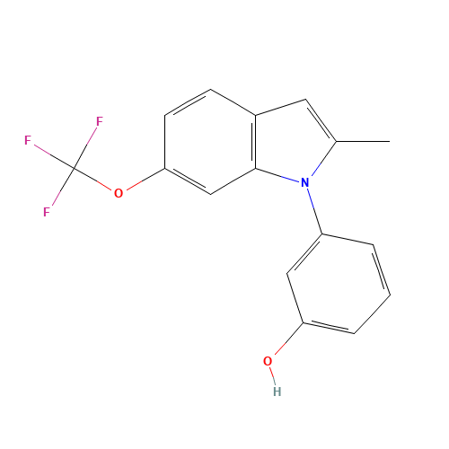 3-[2-methyl-6-(trifluoromethoxy)indol-1-yl]phenol (CAS: 668455-24-1) - Related Chemical Product