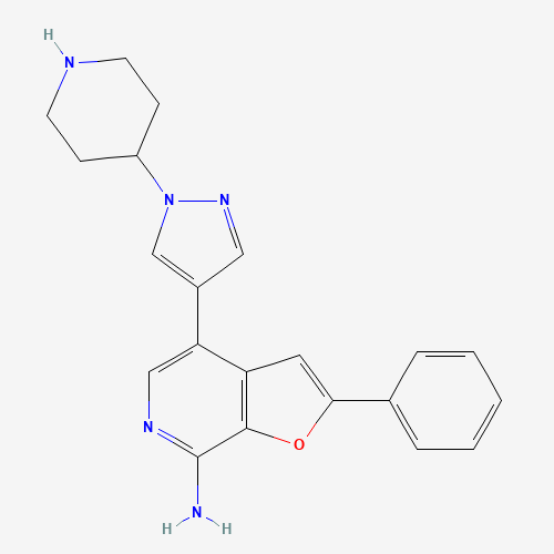 2-phenyl-4-(1-piperidin-4-ylpyrazol-4-yl)furo[2,3-c]pyridin-7-amine (CAS: 1326708-59-1) - Related Chemical Product