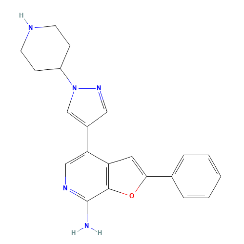 2-phenyl-4-(1-piperidin-4-ylpyrazol-4-yl)furo[2,3-c]pyridin-7-amine (CAS: 1326708-59-1) - Related Chemical Product