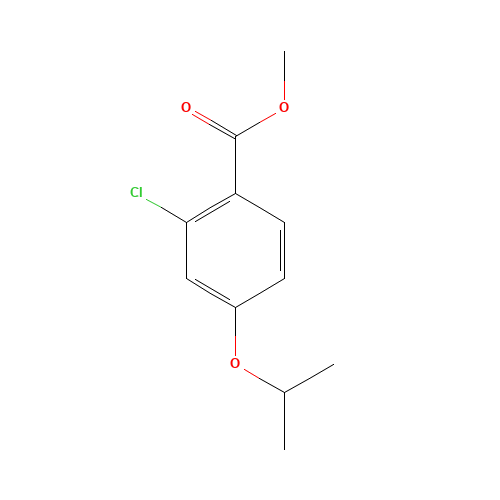 methyl 2-chloro-4-propan-2-yloxybenzoate (CAS: 1192829-82-5) - Chemical Structure and Molecular Formula 