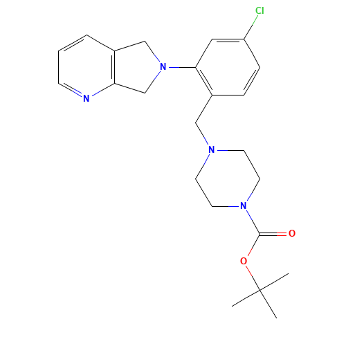 tert-butyl 4-[[4-chloro-2-(5,7-dihydropyrrolo[3,4-b]pyridin-6-yl)phenyl]methyl]piperazine-1-carboxylate (CAS: 1460032-27-2) - Related Chemical Product